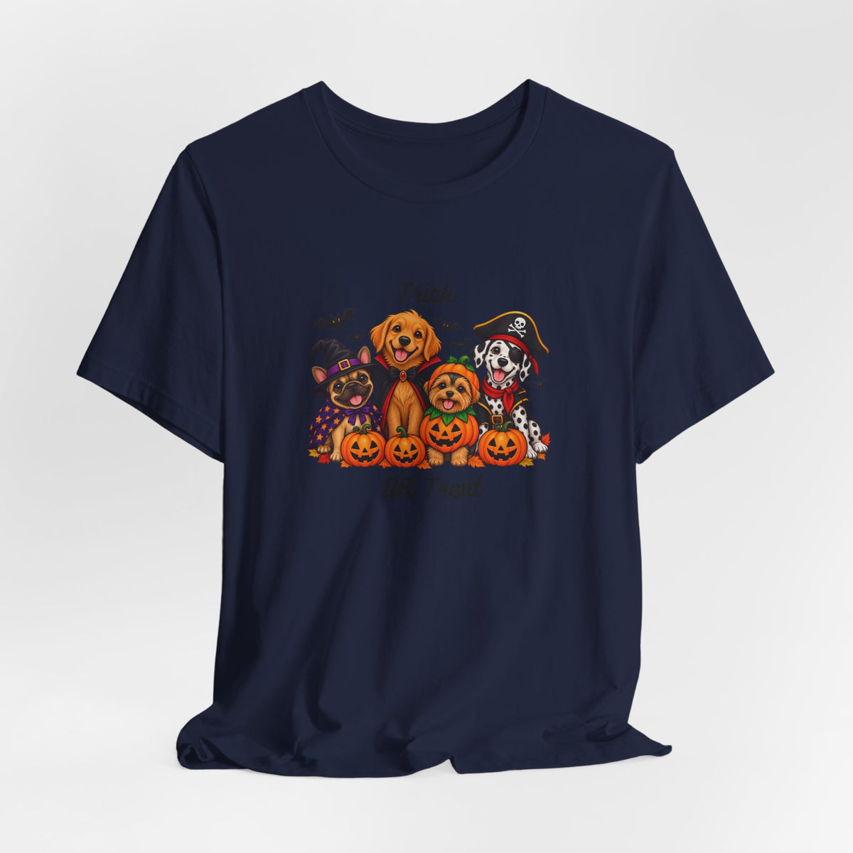 Halloween Puppy Pumpkin T-Shirt — "Trick or Treat" Cute Dog & Jack-o’-Lantern Tee
