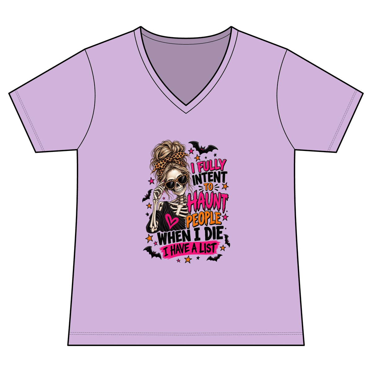 Women's V-Neck Tee — Sarcastic Sassy Halloween Graphic