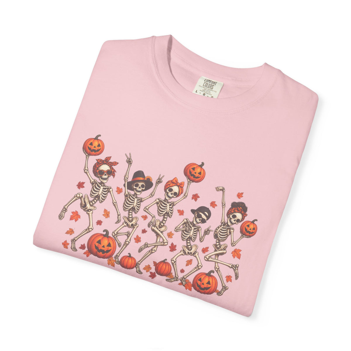 Dancing Skeletons & Pumpkins Halloween T-Shirt