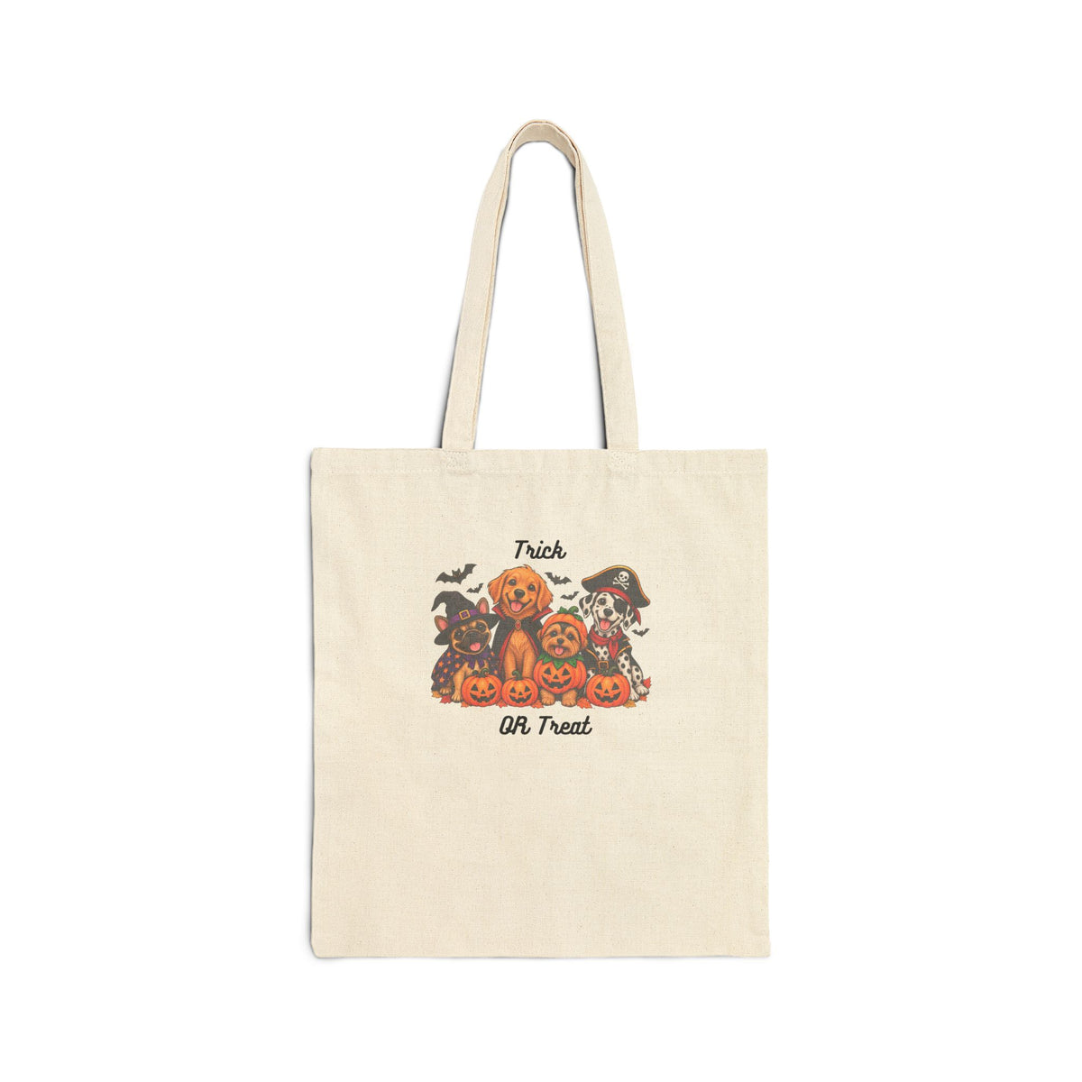 Halloween Pumpkin Patch Tote — "Trick or Treat" Canvas Bag