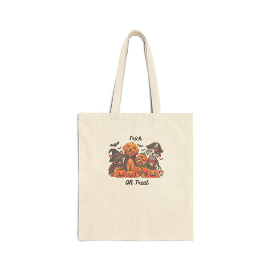 Halloween Pumpkin Patch Tote — "Trick or Treat" Canvas Bag