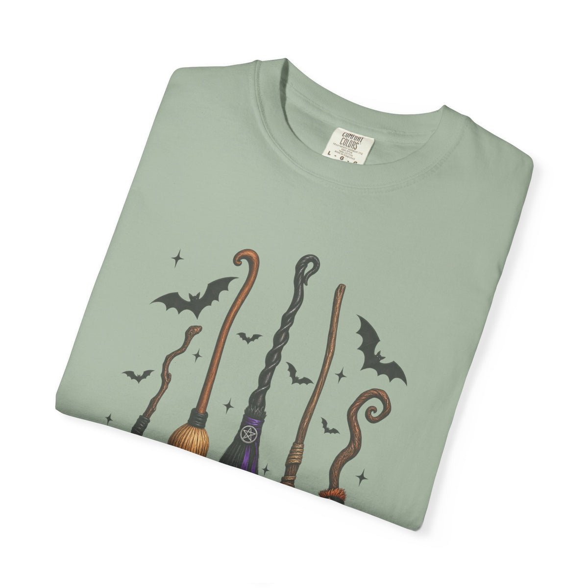 Witch Broom Options T-Shirt —  Halloween Tee