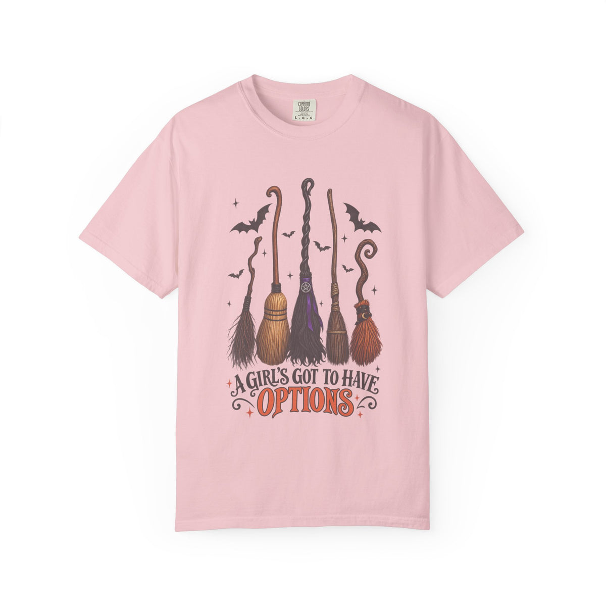 Witch Broom Options T-Shirt —  Halloween Tee