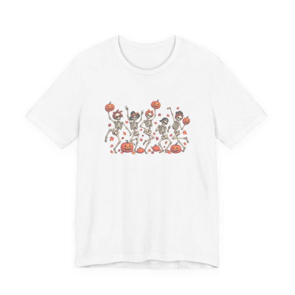 Halloween Dancing Skeletons T-Shirt — Cute Pumpkin Party Tee