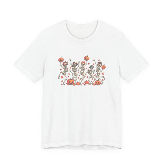 Halloween Dancing Skeletons T-Shirt — Cute Pumpkin Party Tee
