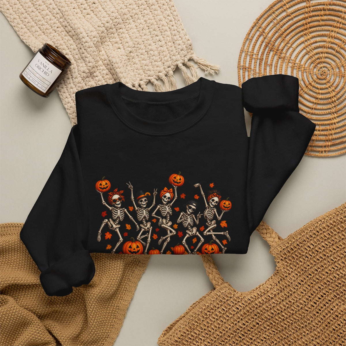 Halloween Dancing Pumpkins Crewneck Sweatshirt