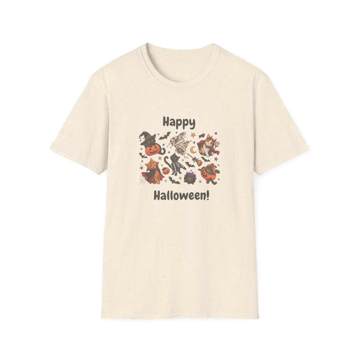 Halloween Cats & Pumpkins Cute Spooky Graphic Tee