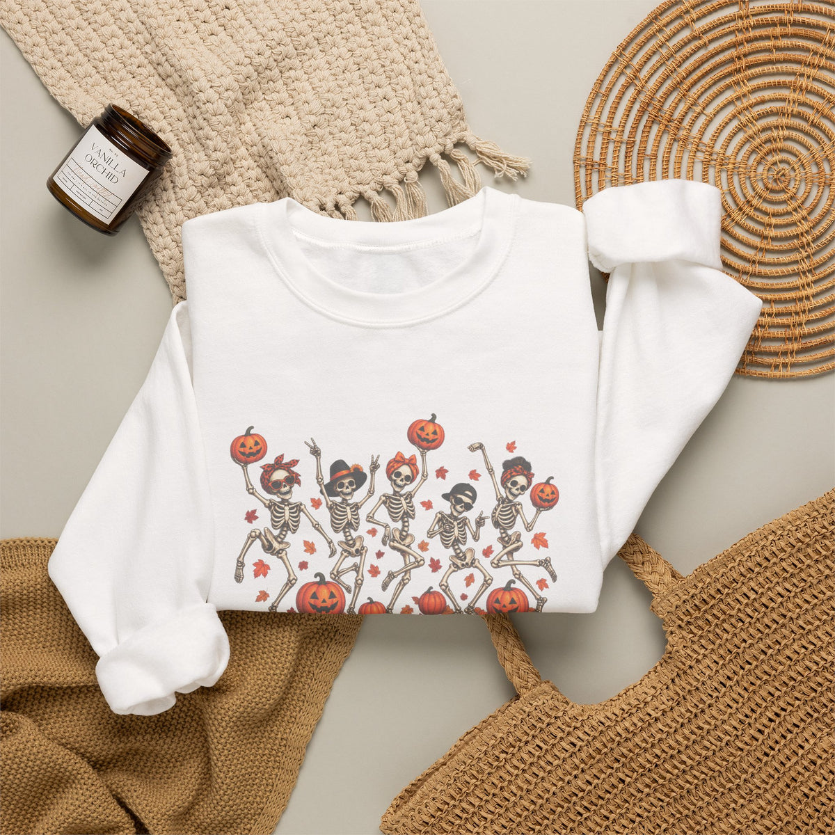 Halloween Dancing Pumpkins Crewneck Sweatshirt