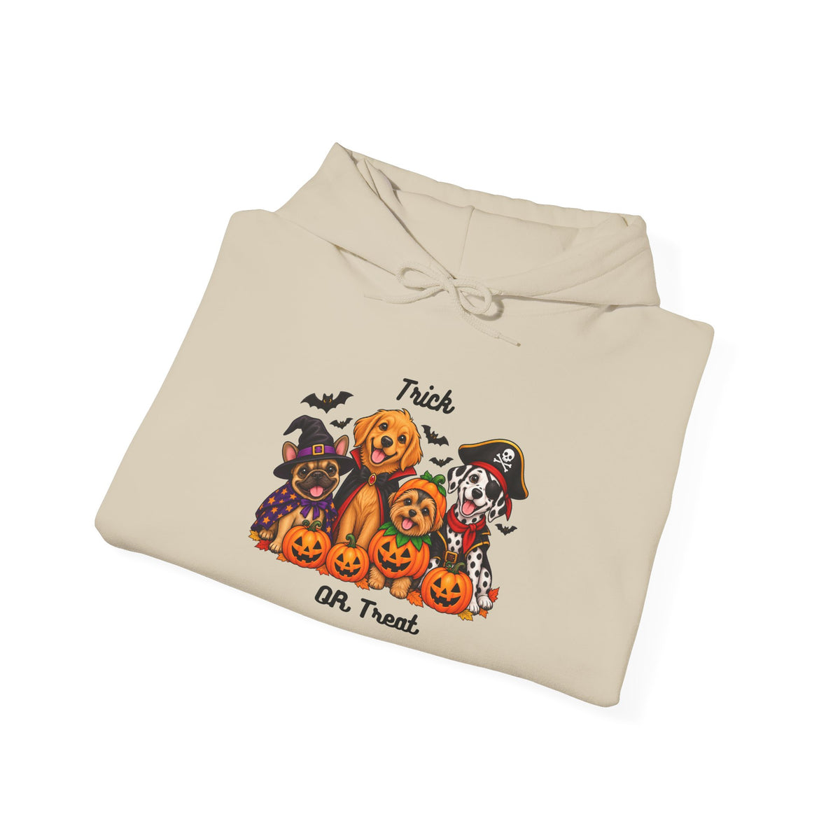 Halloween Dogs Pumpkin Hoodie – Trick or Treat Cute Dog Graphic Sweatshirt