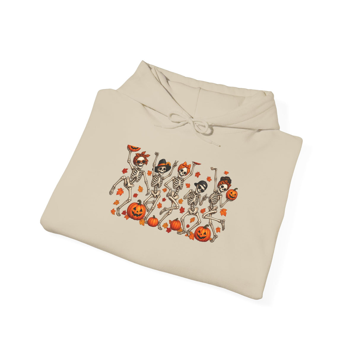 Halloween Cats & Pumpkins Hoodie — Cute Spooky Cat Parade Sweatshirt