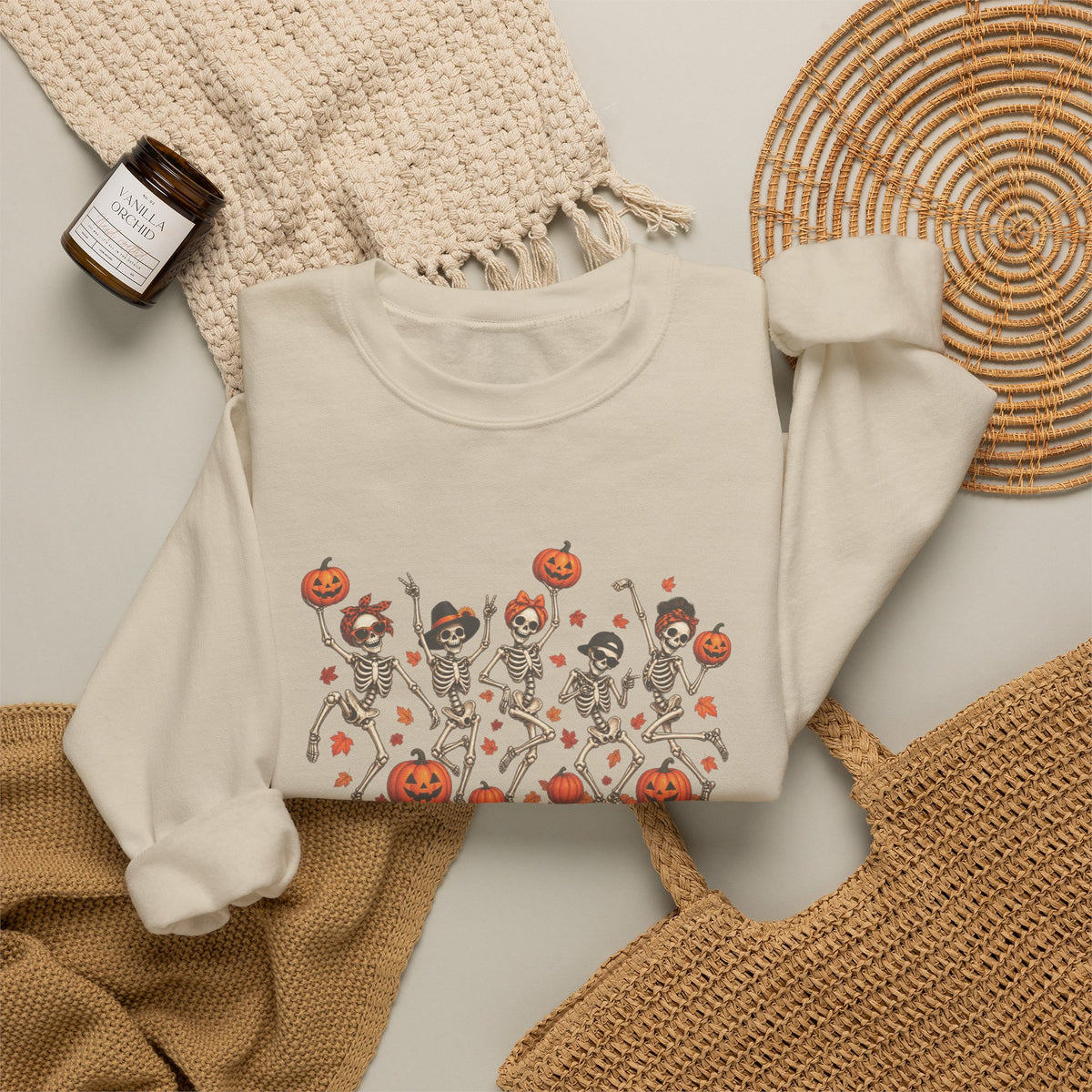 Halloween Dancing Pumpkins Crewneck Sweatshirt