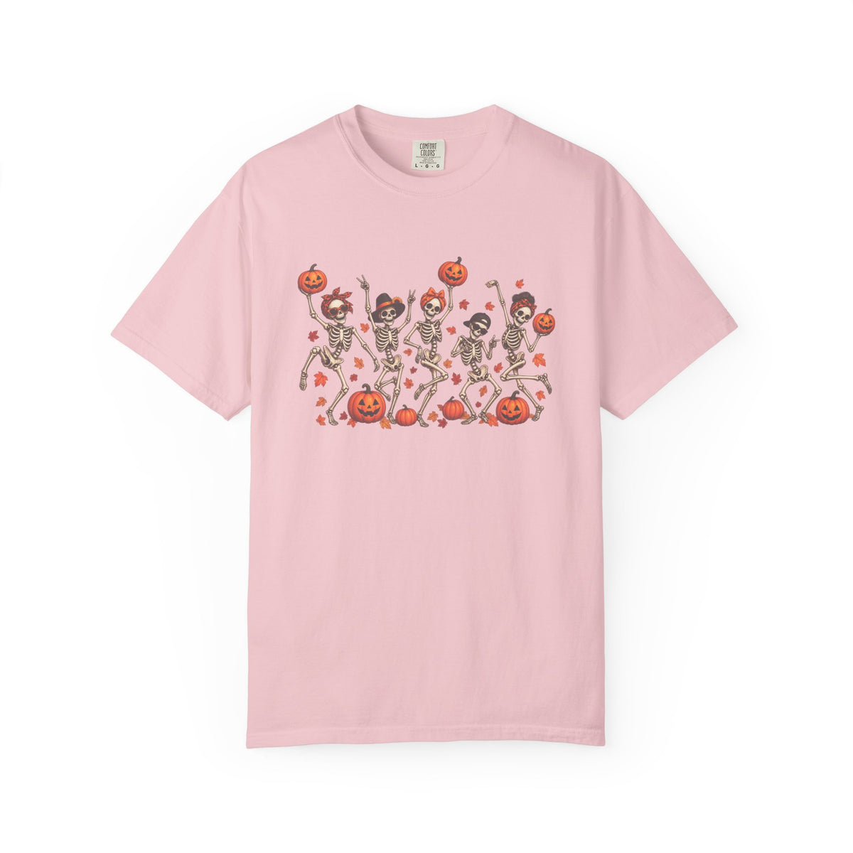 Dancing Skeletons & Pumpkins Halloween T-Shirt