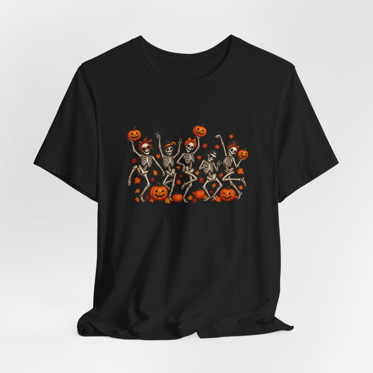 Halloween Dancing Skeletons T-Shirt — Cute Pumpkin Party Tee