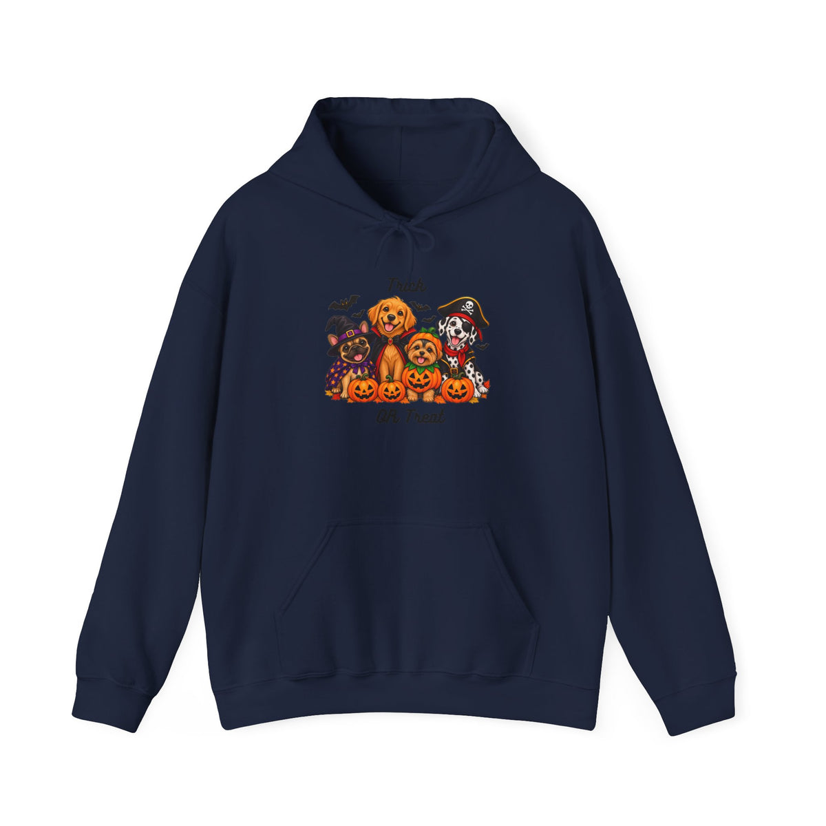 Halloween Dogs Pumpkin Hoodie – Trick or Treat Cute Dog Graphic Sweatshirt