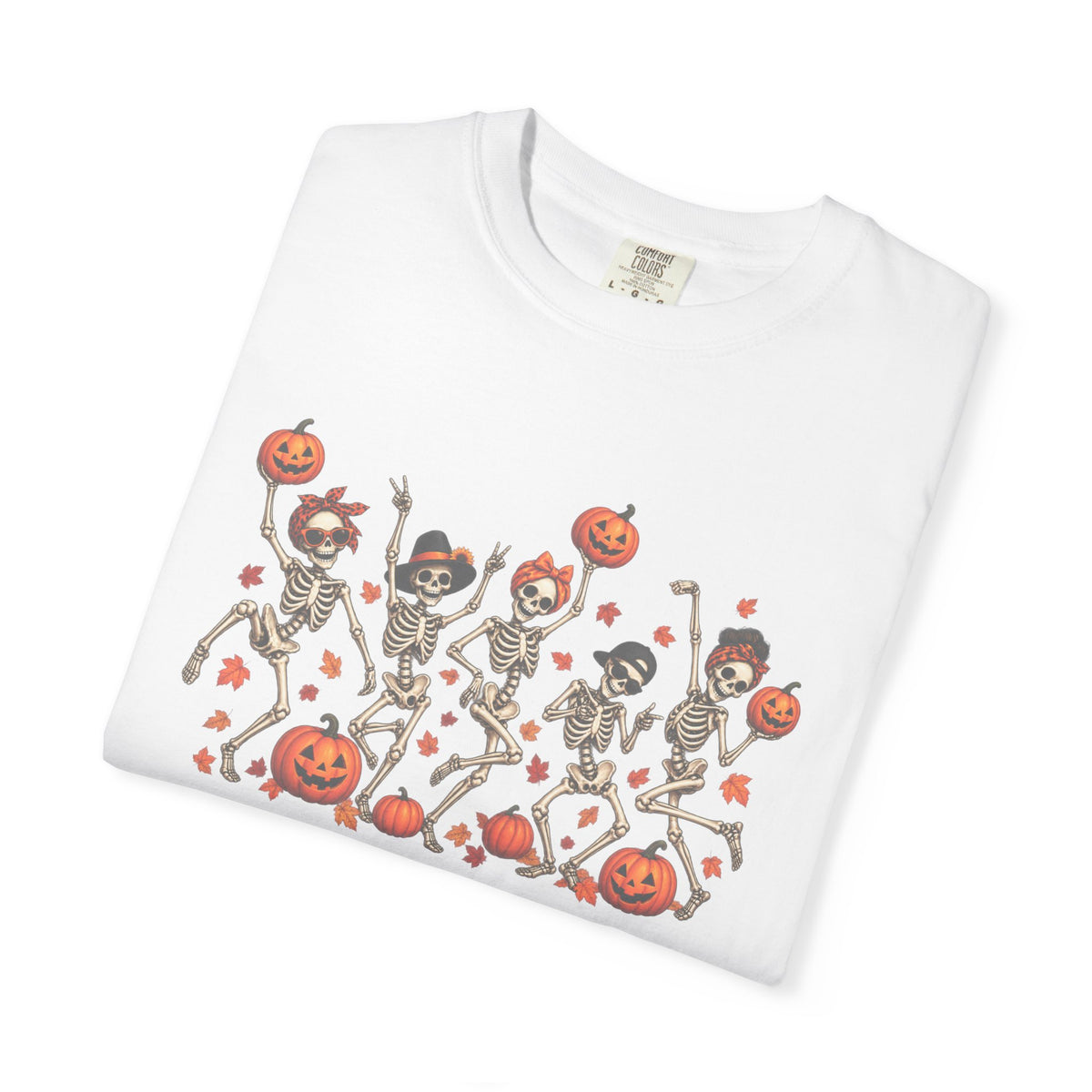 Dancing Skeletons & Pumpkins Halloween T-Shirt