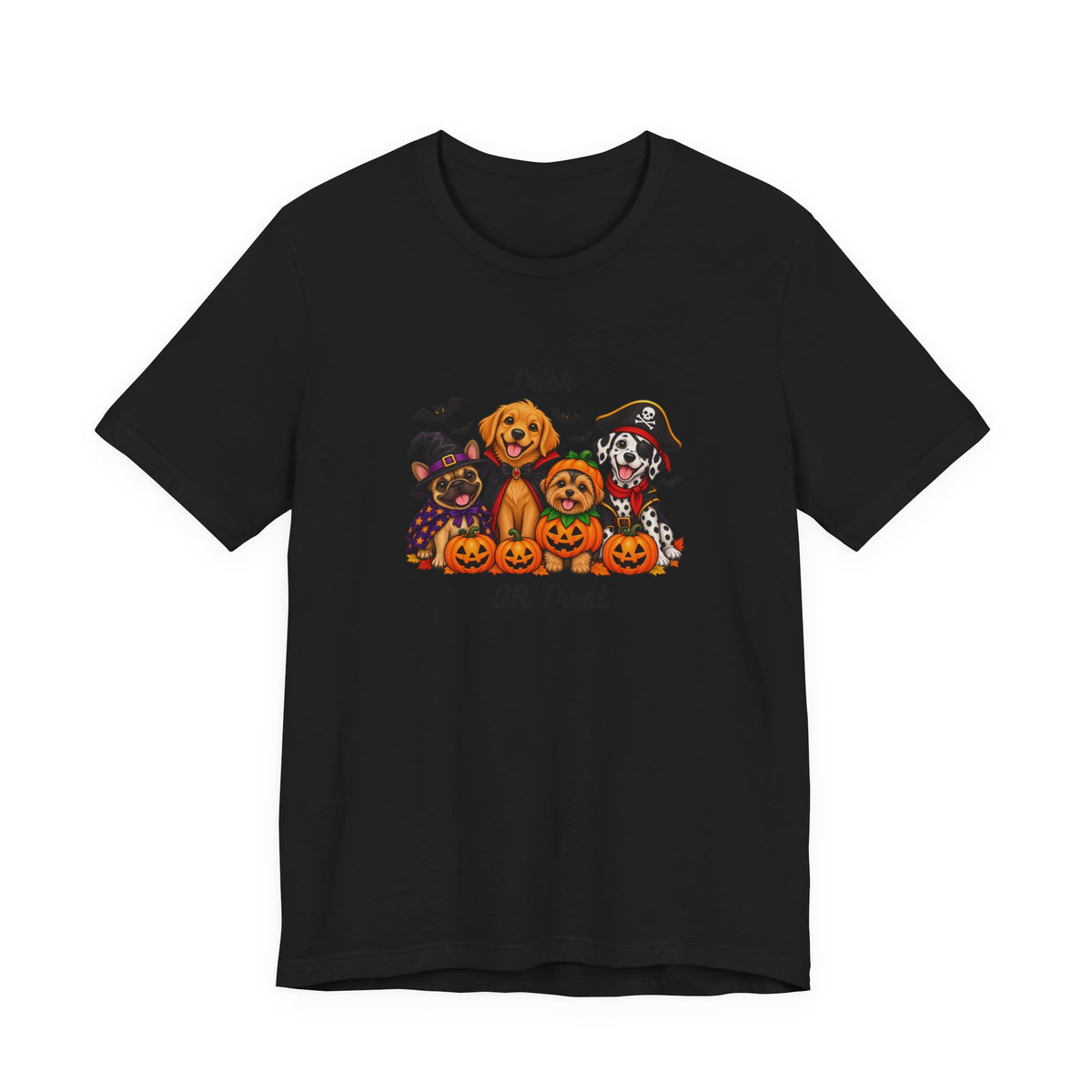 Halloween Puppy Pumpkin T-Shirt — "Trick or Treat" Cute Dog & Jack-o’-Lantern Tee