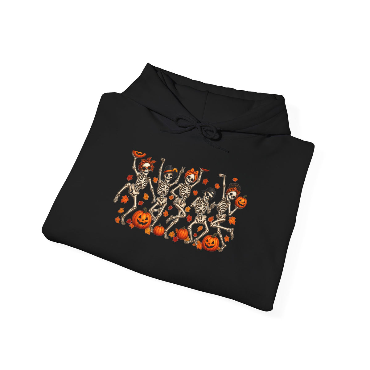 Halloween Cats & Pumpkins Hoodie — Cute Spooky Cat Parade Sweatshirt