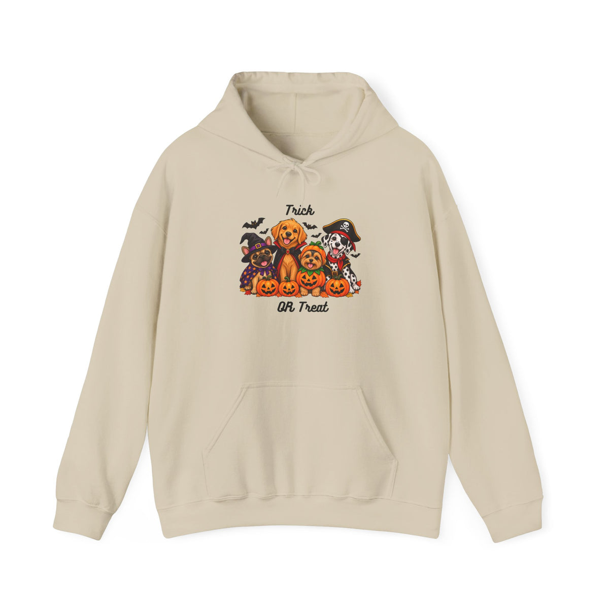Halloween Dogs Pumpkin Hoodie – Trick or Treat Cute Dog Graphic Sweatshirt