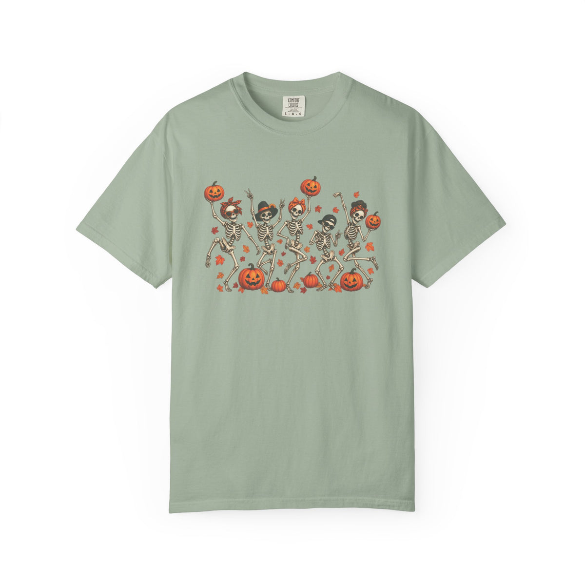 Dancing Skeletons & Pumpkins Halloween T-Shirt