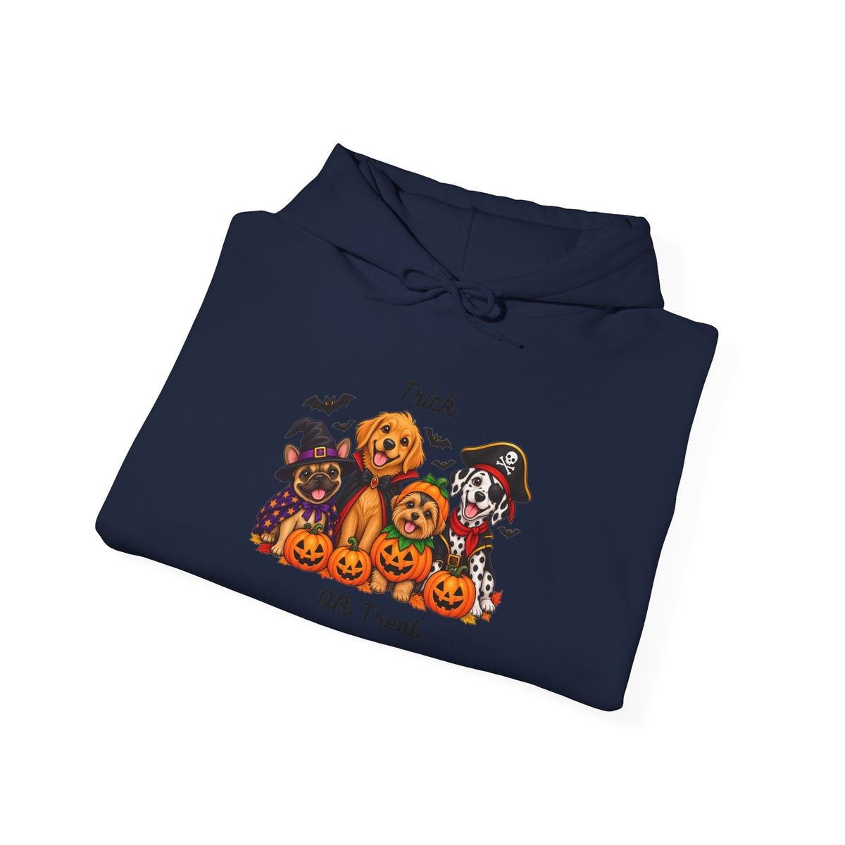 Halloween Dogs Pumpkin Hoodie – Trick or Treat Cute Dog Graphic Sweatshirt