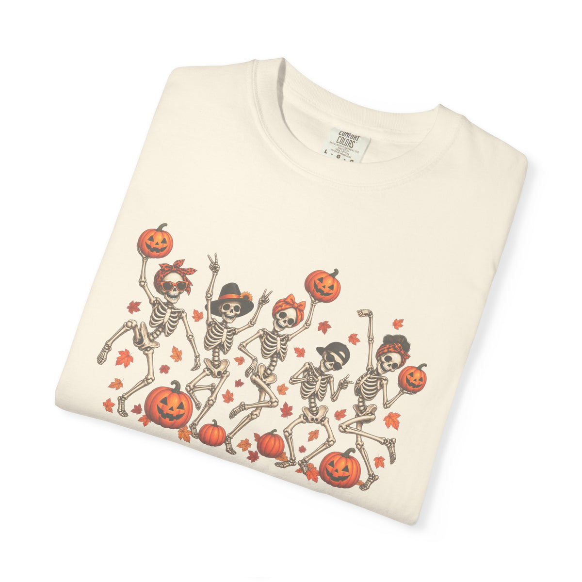 Dancing Skeletons & Pumpkins Halloween T-Shirt