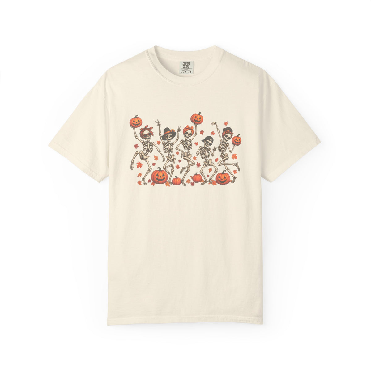 Dancing Skeletons & Pumpkins Halloween T-Shirt