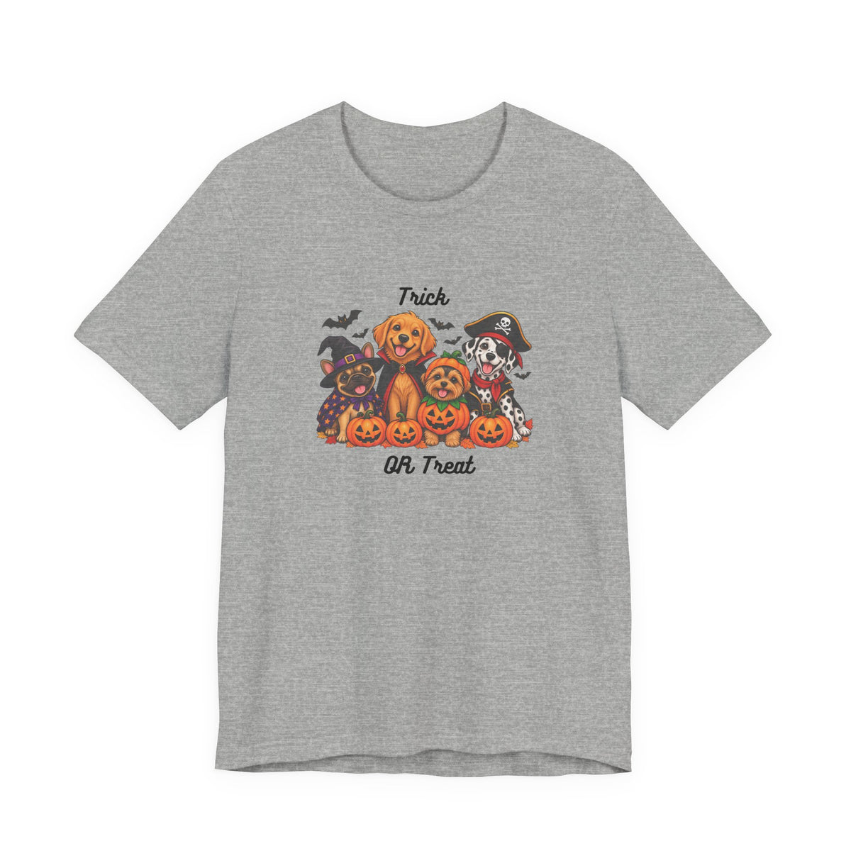 Halloween Puppy Pumpkin T-Shirt — "Trick or Treat" Cute Dog & Jack-o’-Lantern Tee