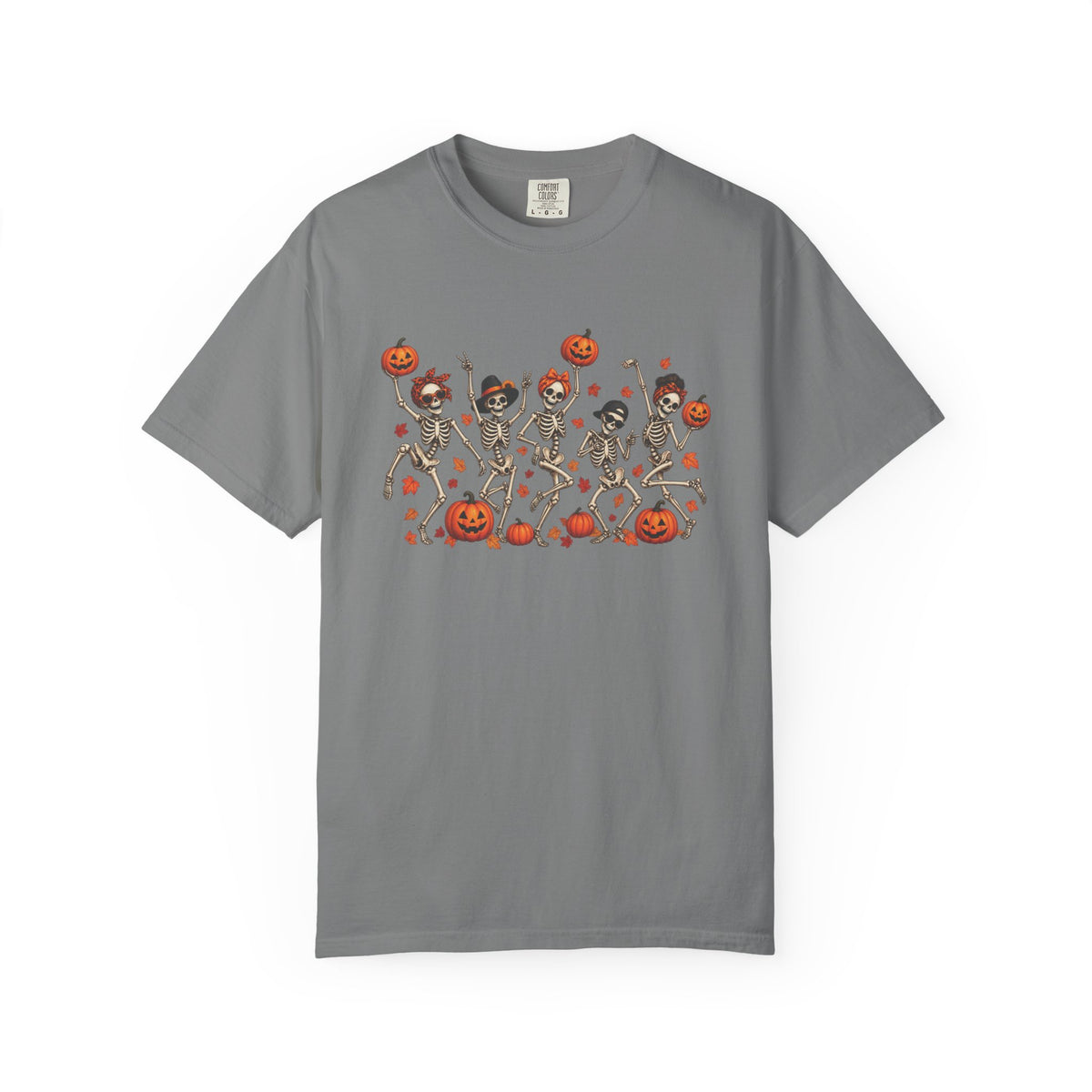 Dancing Skeletons & Pumpkins Halloween T-Shirt