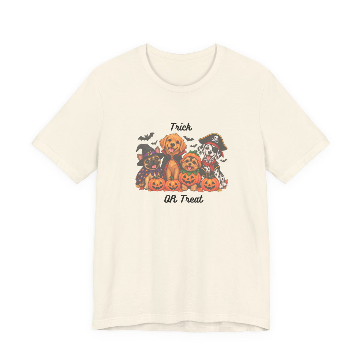 Halloween Puppy Pumpkin T-Shirt — "Trick or Treat" Cute Dog & Jack-o’-Lantern Tee