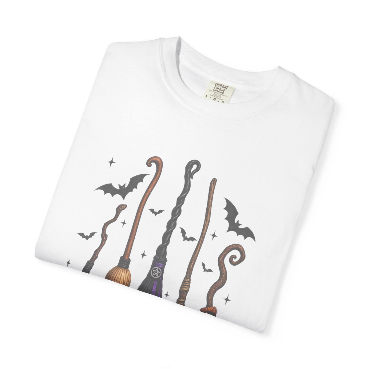 Witch Broom Options T-Shirt —  Halloween Tee