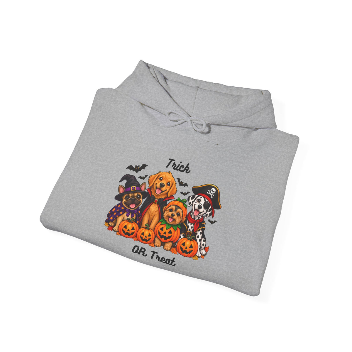Halloween Dogs Pumpkin Hoodie – Trick or Treat Cute Dog Graphic Sweatshirt