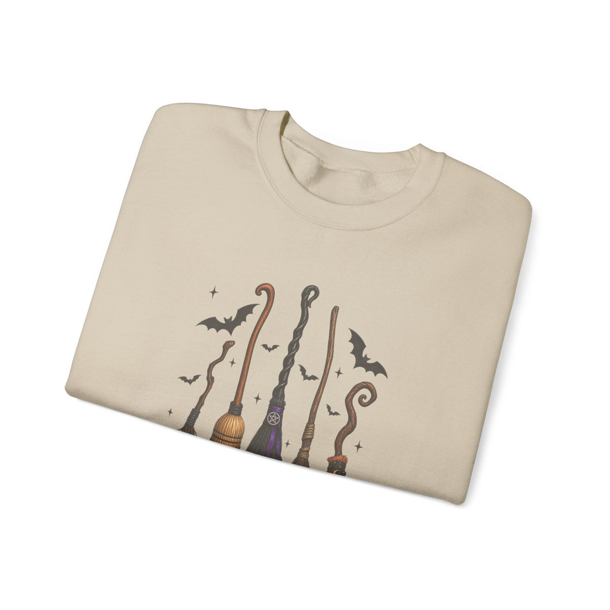 Witch Brooms Sweatshirt - "A Girl's Got to Have Options" Halloween Crewneck