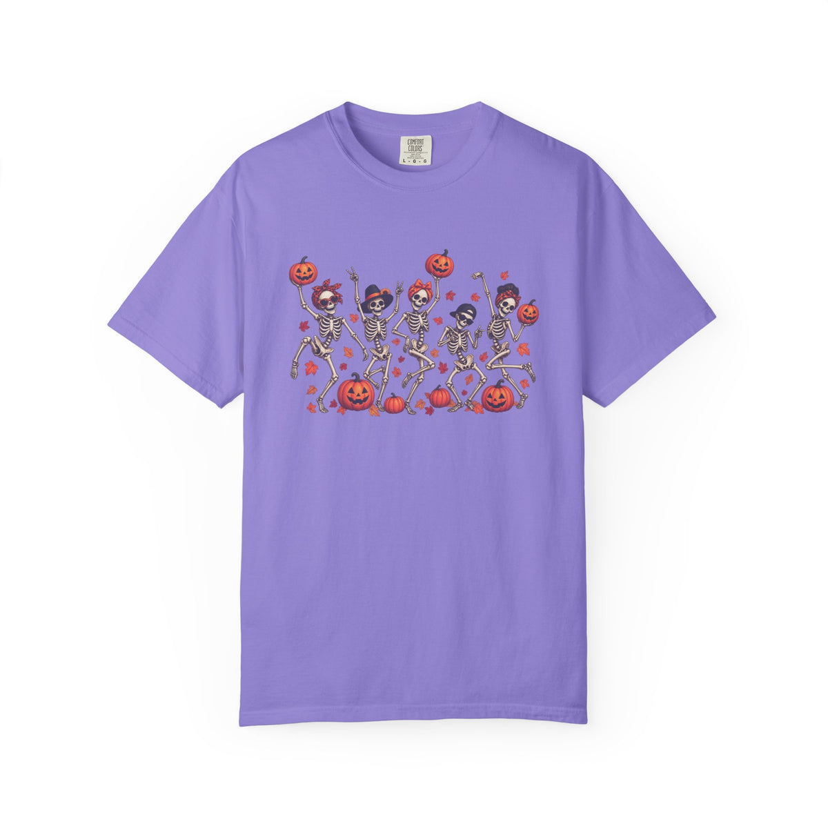 Dancing Skeletons & Pumpkins Halloween T-Shirt