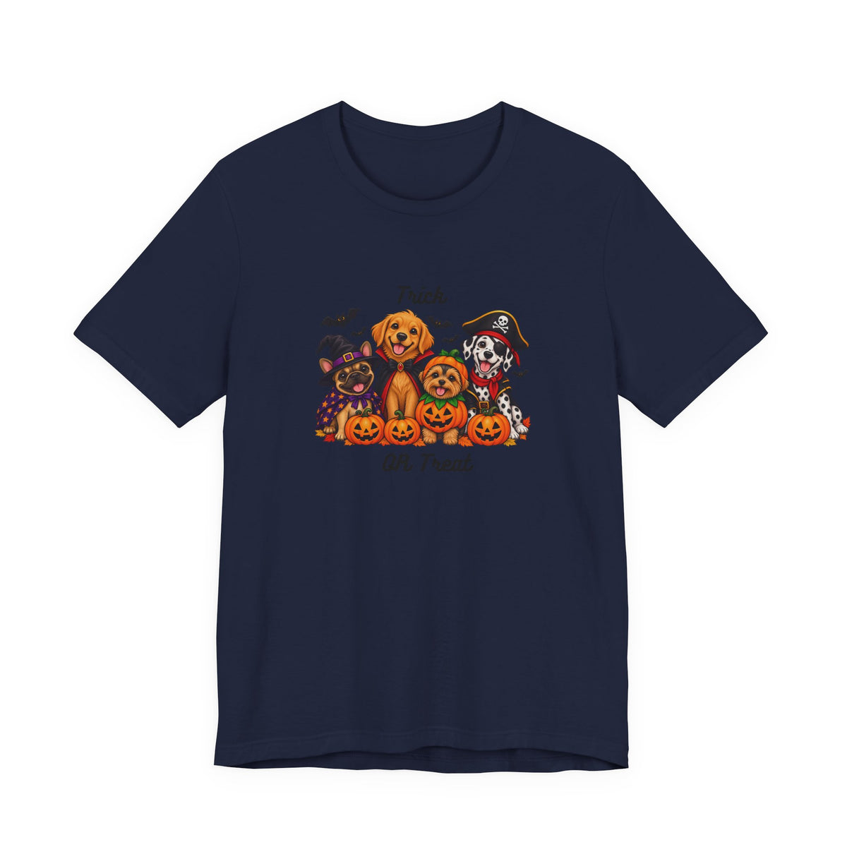 Halloween Puppy Pumpkin T-Shirt — "Trick or Treat" Cute Dog & Jack-o’-Lantern Tee