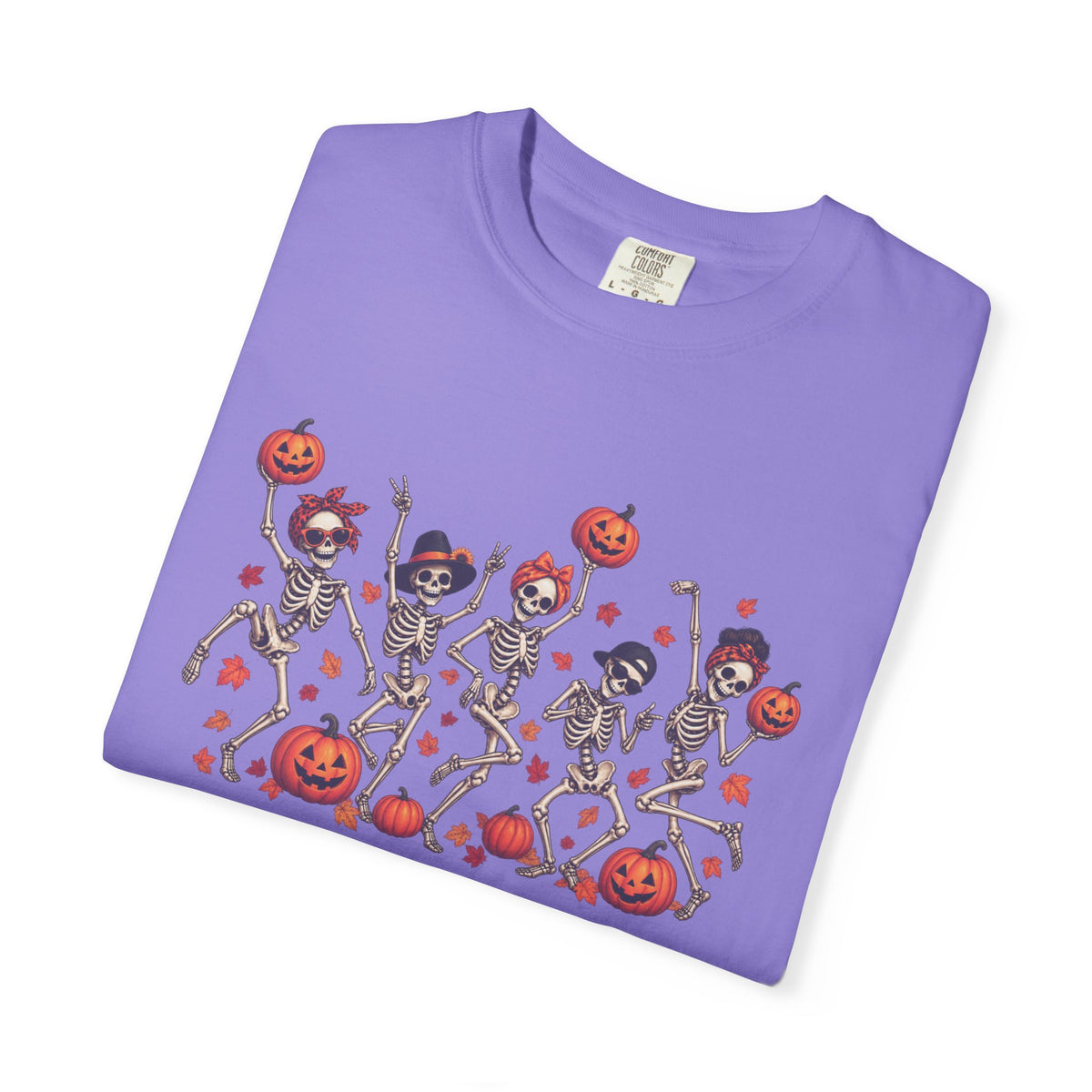 Dancing Skeletons & Pumpkins Halloween T-Shirt