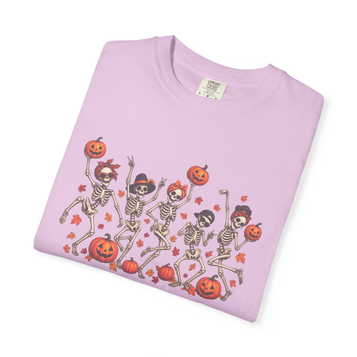Dancing Skeletons & Pumpkins Halloween T-Shirt