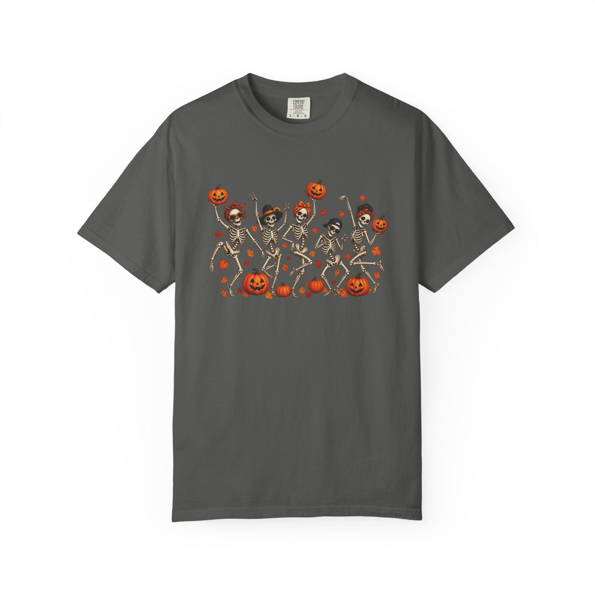 Dancing Skeletons & Pumpkins Halloween T-Shirt