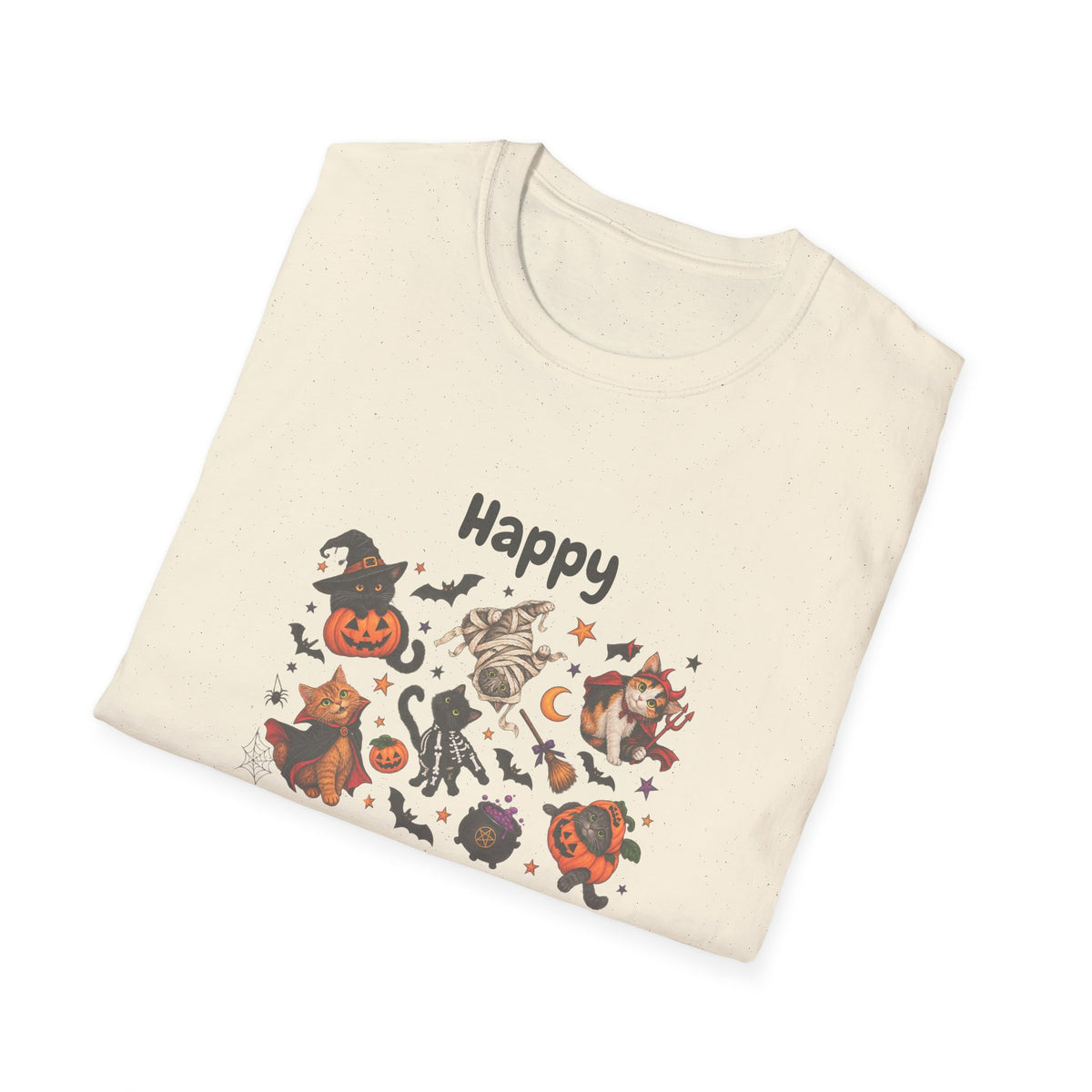 Halloween Cats & Pumpkins Cute Spooky Graphic Tee