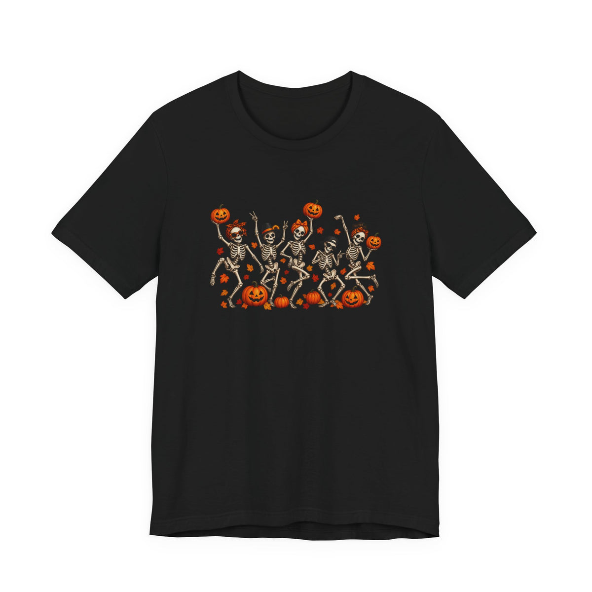 Halloween Dancing Skeletons T-Shirt — Cute Pumpkin Party Tee