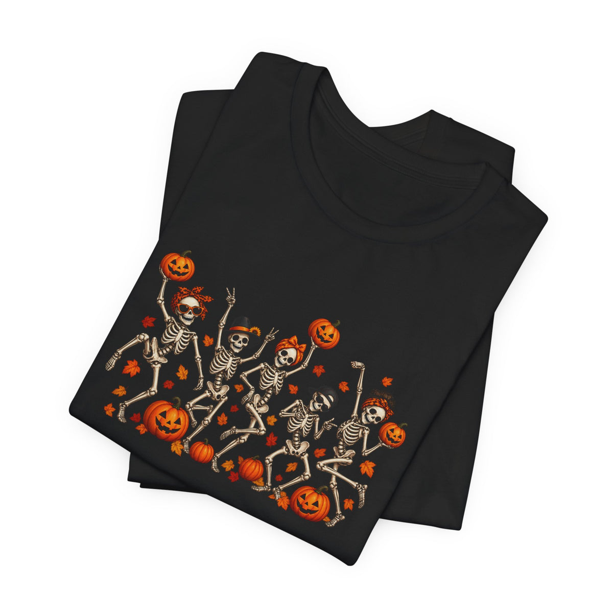 Halloween Dancing Skeletons T-Shirt — Cute Pumpkin Party Tee