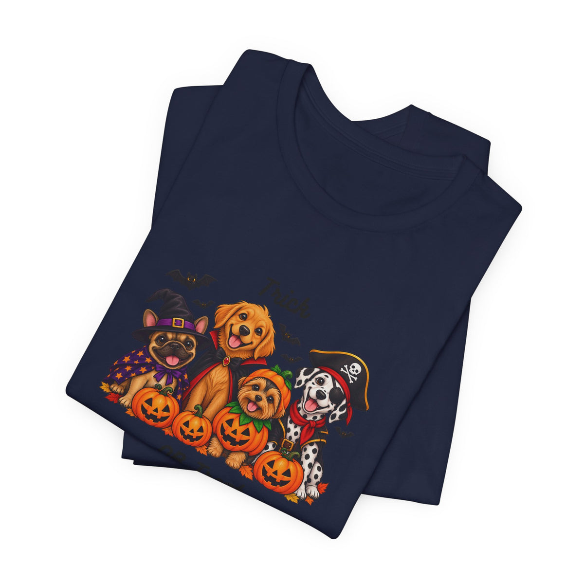 Halloween Puppy Pumpkin T-Shirt — "Trick or Treat" Cute Dog & Jack-o’-Lantern Tee