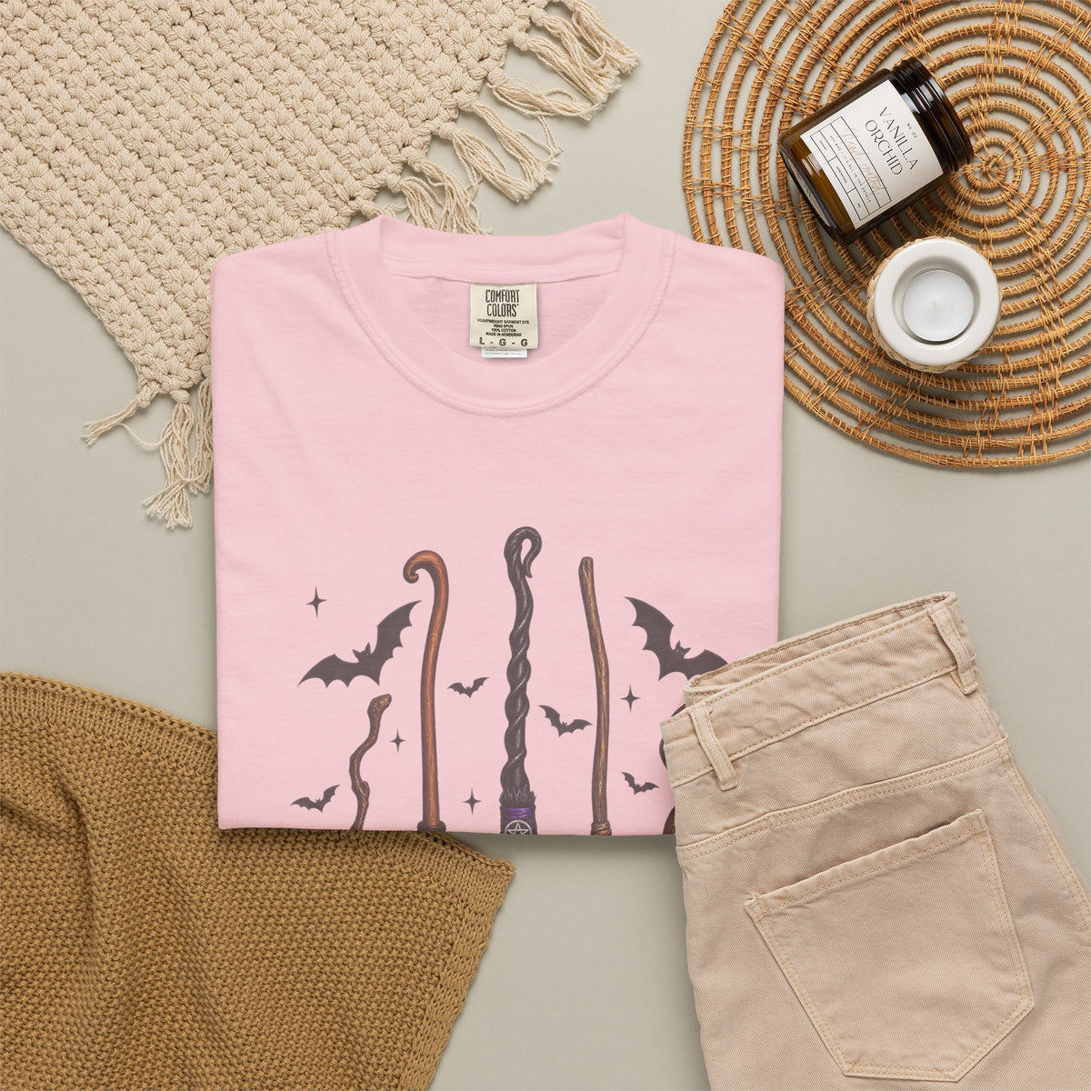 Witch Broom Options T-Shirt —  Halloween Tee