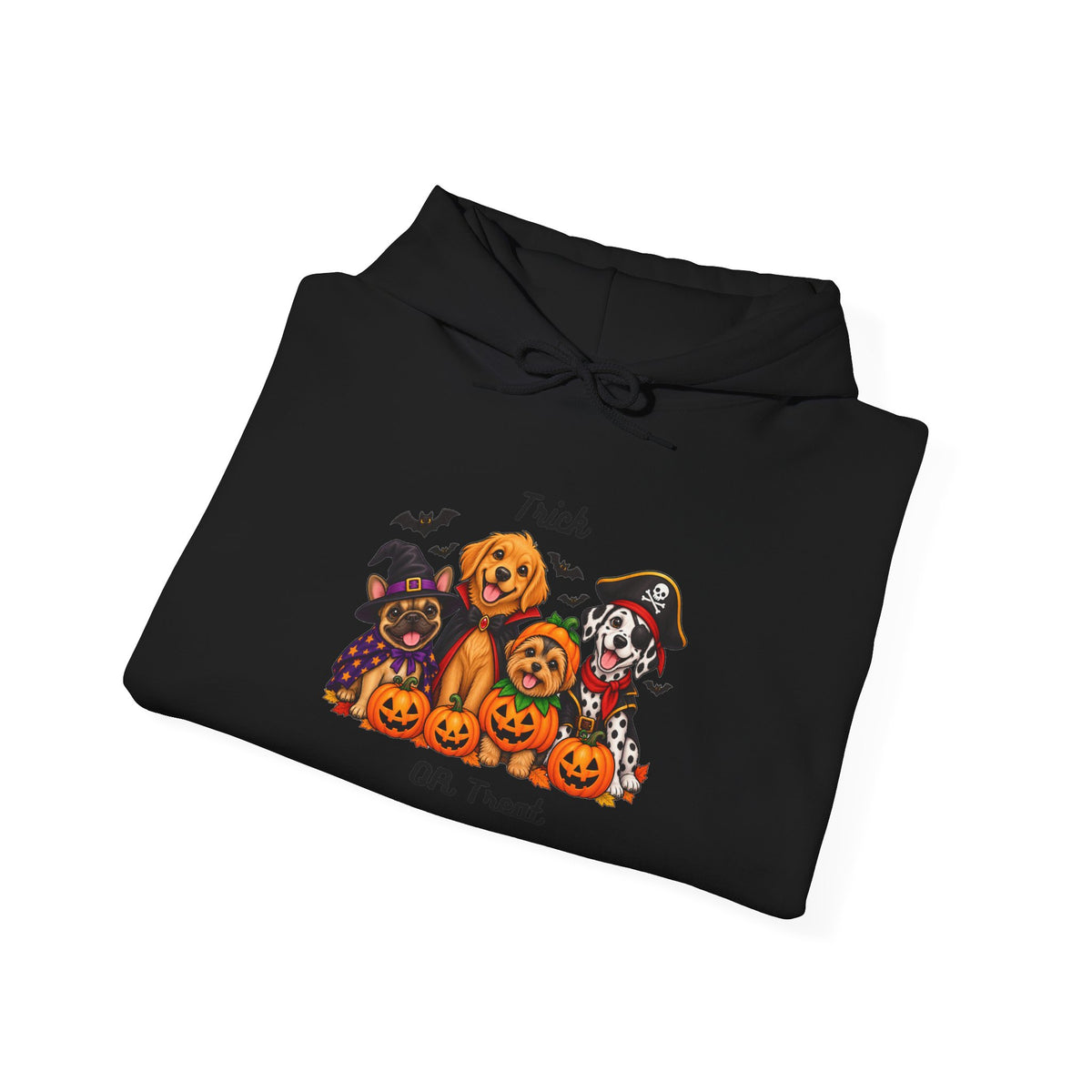 Halloween Dogs Pumpkin Hoodie – Trick or Treat Cute Dog Graphic Sweatshirt