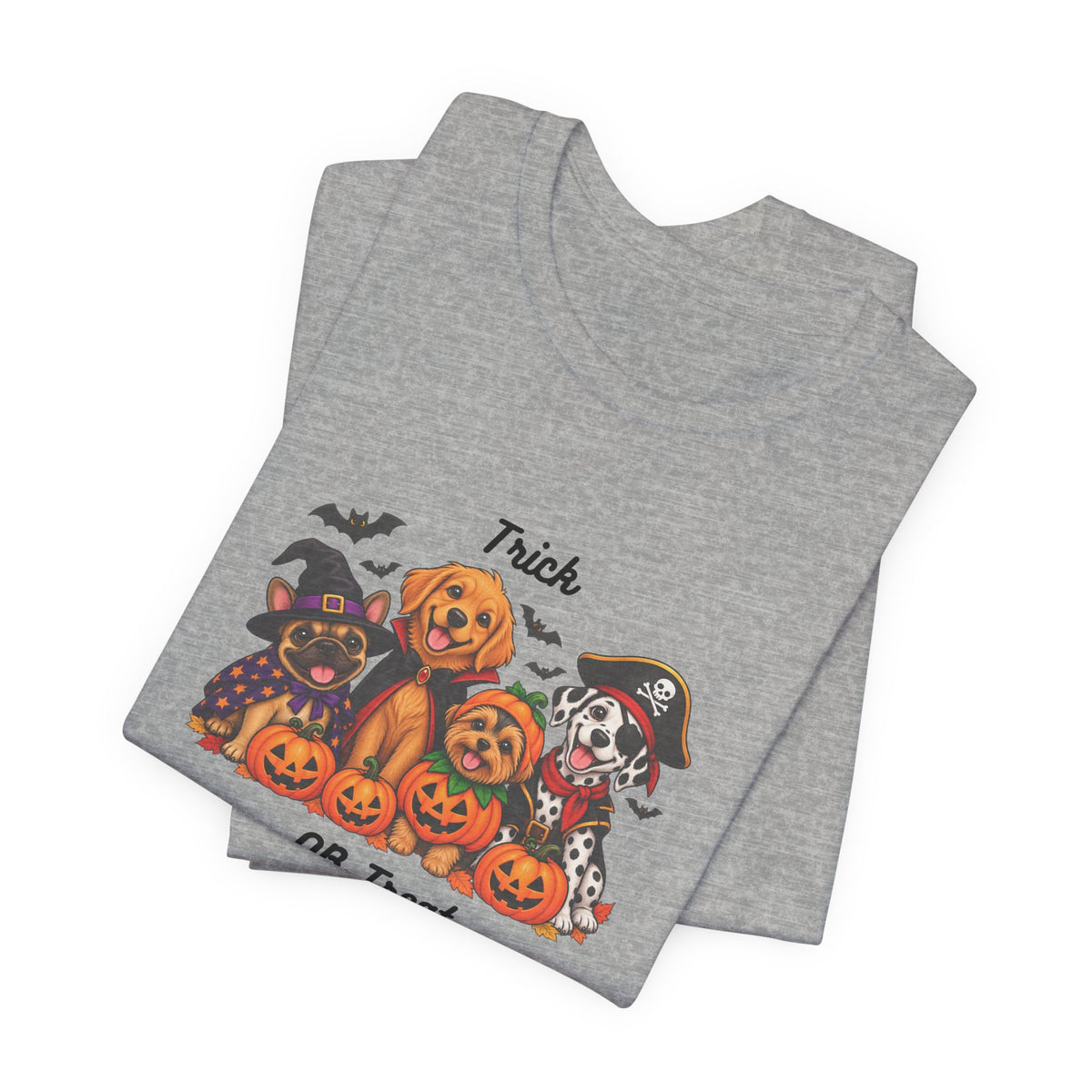 Halloween Puppy Pumpkin T-Shirt — "Trick or Treat" Cute Dog & Jack-o’-Lantern Tee