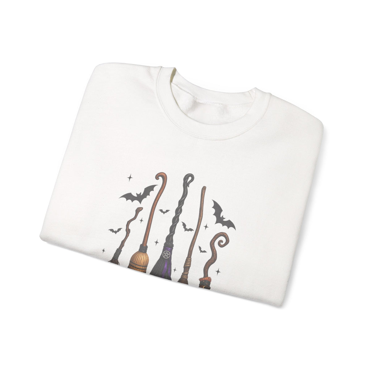Witch Brooms Sweatshirt - "A Girl's Got to Have Options" Halloween Crewneck