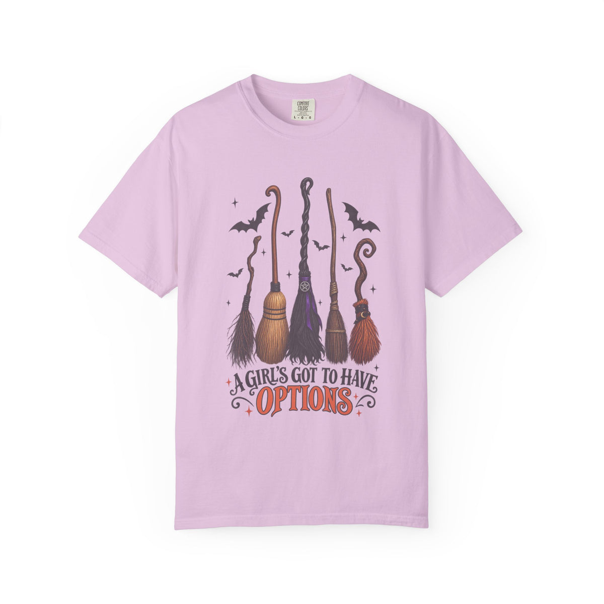 Witch Broom Options T-Shirt —  Halloween Tee