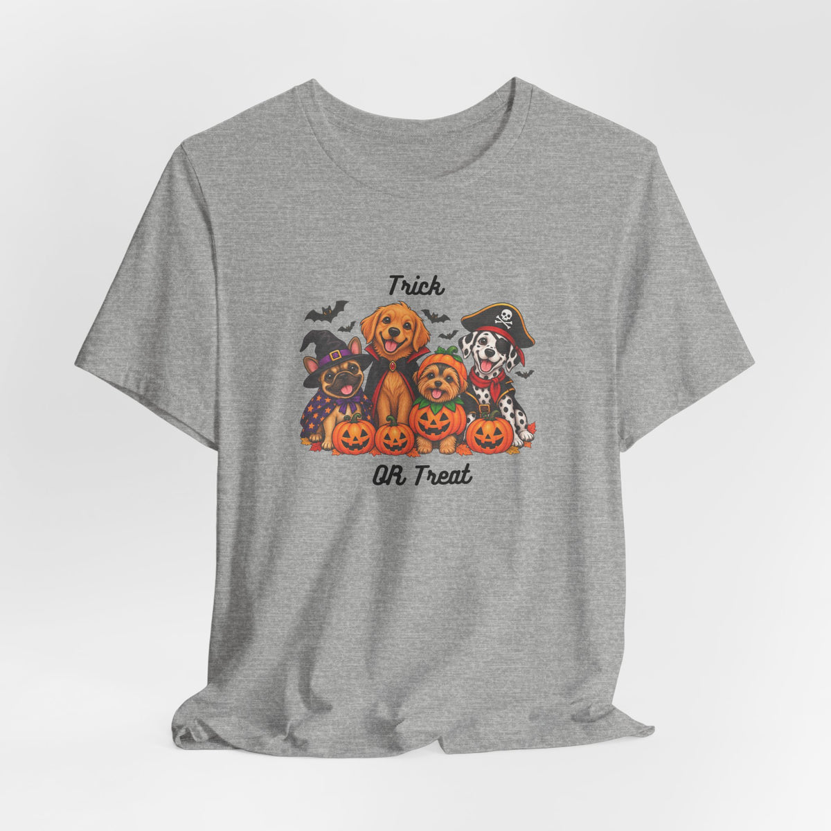 Halloween Puppy Pumpkin T-Shirt — "Trick or Treat" Cute Dog & Jack-o’-Lantern Tee