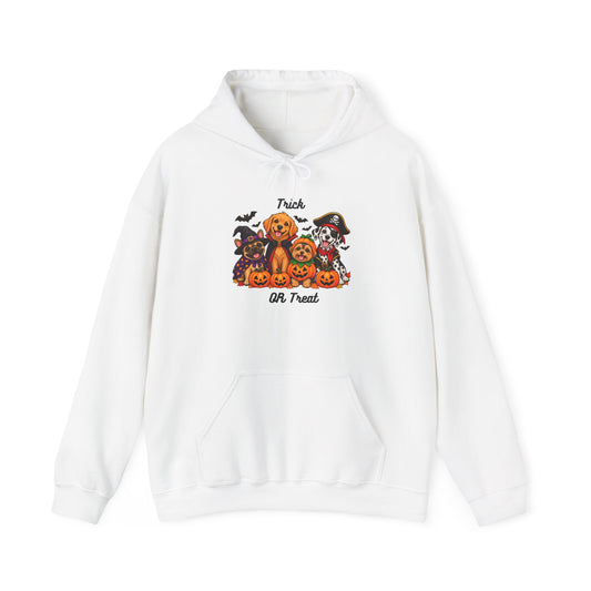 Halloween Dogs Pumpkin Hoodie – Trick or Treat Cute Dog Graphic Sweatshirt