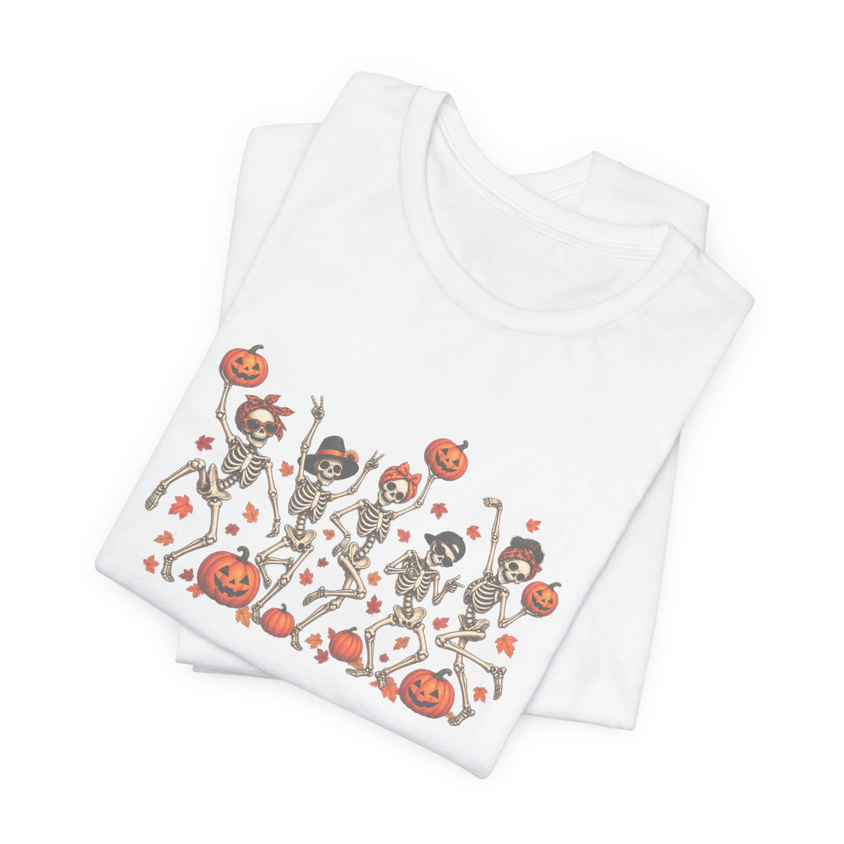 Halloween Dancing Skeletons T-Shirt — Cute Pumpkin Party Tee