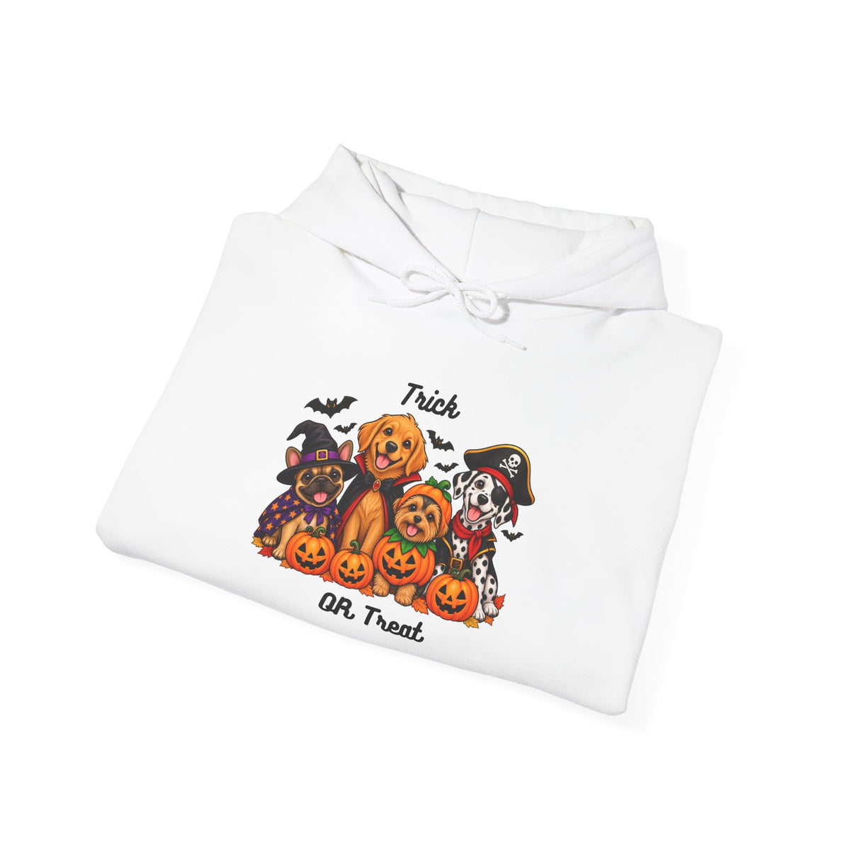 Halloween Dogs Pumpkin Hoodie – Trick or Treat Cute Dog Graphic Sweatshirt